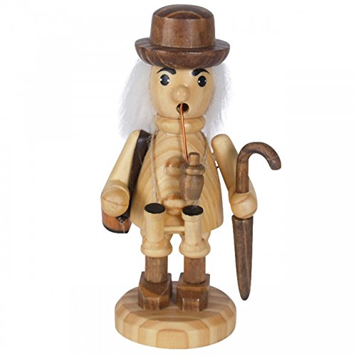 Räuchermännchen Wanderer, H: 12 cm, handbemalt im Kunsthandwerks-Stil von OBC-Kunsthandwerk