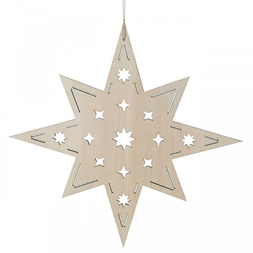 Winterliches-Weihnachtliches Fensterbild aus Holz gesägt, Stern von OBC-Kunsthandwerk