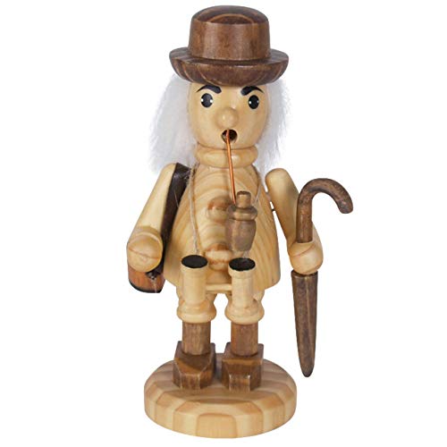 OBC Räuchermännchen Wanderer Natur, 12 cm, Dekofigur handbemalt im Kunsthandwerks-Stil/Räuchermann/Räucherfigur aus Holz von OBC