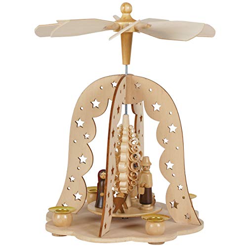 OBC Weihnachtspyramide/Glocke Krippe Natur/Pyramide Weihnachten/im Kunsthandwerks-Stil, handgefertigt/Deko zu Weihnachten OBC Weihnachtspyramide/Glocke Krippe Natur/Pyramide Weihnachten/im Kunsthandwerks-Stil, handgefertigt/Deko zu Weihnachten von OBC