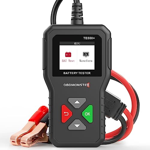 BM550 PLUS Tester Batteria Auto 6V/12V/24V Professionale,Tester tensione Display LED,100-2000CCA 2-220Ah Digitale Test Strumento per Auto Barca Camion ATV, SUV Moto Tosaerba etc von OBDMONSTER