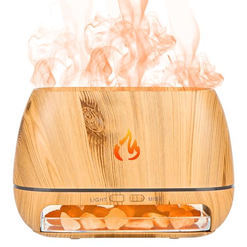 2-in-1 Aroma Diffuser, Diffuser Ätherische Öle Flamme, 200ML Luftbefeuchter Duftlampe Elektrisch, Duftöl Diffuser Automatische Abschaltung, Defuser Luft Aroma Öle mit Himalaya Salt, 7 Farben LED 2-in-1 Aroma Diffuser, Diffuser Ätherische Öle Flamme, 200ML Luftbefeuchter Duftlampe Elektrisch, Duftöl Diffuser Automatische Abschaltung, Defuser Luft Aroma Öle mit Himalaya Salt, 7 Farben LED von OBEISN