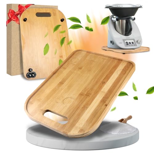 Gleitbrett Thermomix TM6 & TM5, Thermomix Zubehör, Gleitbrett Thermomix mit Glatter Konkaver Griff, Gleitbrett für Thermomix TM5, Thermomix Gleitbrett aus Bambus von OBEISN