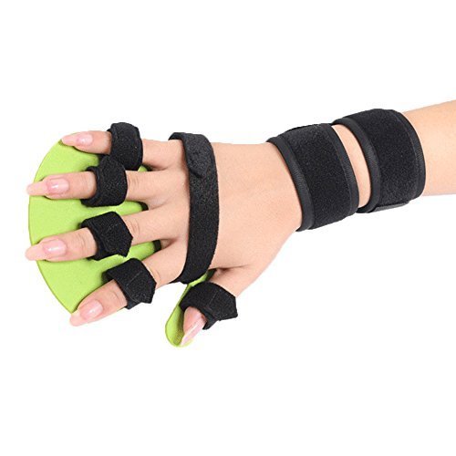 OBER Handgelenk-Orthese, separate Finger-Flex-Erweiterung, Splint Apoplexy Hemiplegie (rechte Hand, Größe L: Handlänge 17 - 19,3 cm) von OBER