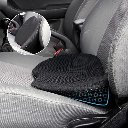 OBEST Car Seat Cushion，Keilkissen Auto，Memory Foam Sitzkissen verdickt Auto Sitzkissen, Rückenlehne, Schmerzen lindern auf Road Trips, Lange Fahrten, Fahrer Essentials von OBEST