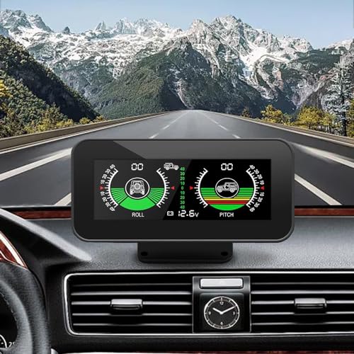 OBEST GPS Auto Neigungsmesser für Offroad, Digitaler Winkelmesser mit Spannungsüberwachung, für Off-Road Driving von OBEST
