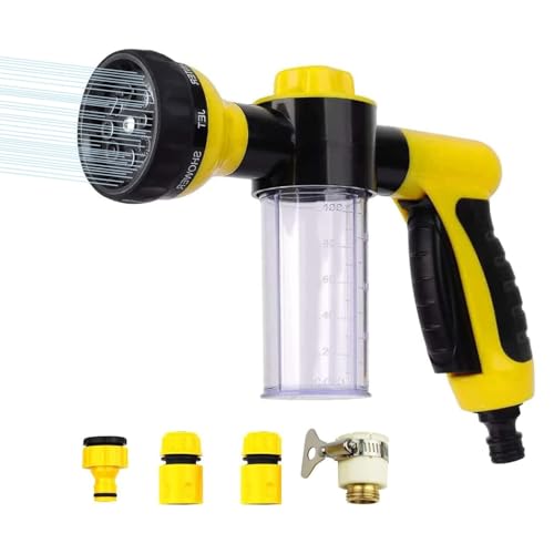 OBEST Garten Spritzpistole,Multifunktions Gartenschlauch-Sprühgerät mit 8 Sprühmustern und Seifenspender,Garten-Handbrause,Schaumsprühgerät zum Bewässern von Rasenflächen,Waschen von Autos,Baden OBEST Garten Spritzpistole,Multifunktions Gartenschlauch-Sprühgerät mit 8 Sprühmustern und Seifenspender,Garten-Handbrause,Schaumsprühgerät zum Bewässern von Rasenflächen,Waschen von Autos,Baden von OBEST