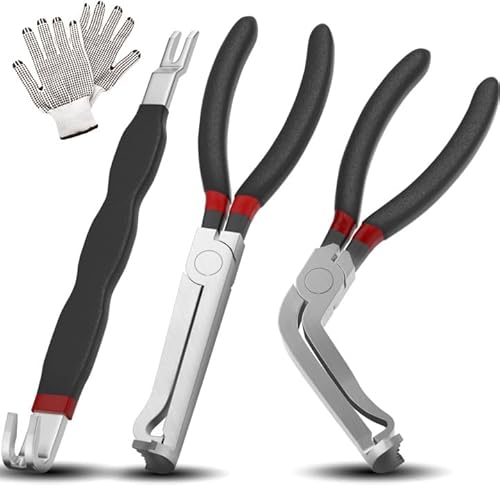 OBEST Elektrische Trennzange 3 Stück, electrical disconnect pliers, verkabelungszange für auto stecker zange, elektrozange für zündkabel, Kraftstoffleitungen und Benzinschlauchklemmen von OBEST