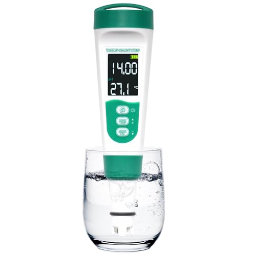 OBEST pH EC Messgerät Wasser 5 in 1,TDS TEMP Portable Digital Wasserqualität Tester Typ-C Wiederaufladbar,Salz Meter Schwimmbad Tester mit Voice-Funktion für Trinkwasser,Schwimmbäder,Aquarien,Spas OBEST pH EC Messgerät Wasser 5 in 1,TDS TEMP Portable Digital Wasserqualität Tester Typ-C Wiederaufladbar,Salz Meter Schwimmbad Tester mit Voice-Funktion für Trinkwasser,Schwimmbäder,Aquarien,Spas von OBEST