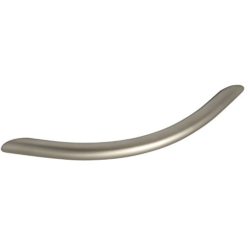 OBF-Online-Discount 72 1393 09 vernickelt matt Grimme Basic Schubladengriff Meduna Möbelgriff (gebogen) ø 10 mm, Breite 115 mm Griff Stahl, Lochabstand 96 mm von OBF-Online-Discount