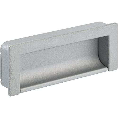 OBF 08 9543 31 Grimme Muschelgriff (Griffmuschel) Atauro, Breite 108 mm Einlassgriff Einlassmaß 104 x 38 mm Muldengriff ZN verchromt matt, Silber von OBF