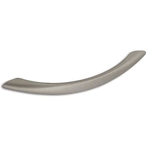 OBF 72 2636 28 Edelstahl-Effekt Grimme Schubladengriff Ikaros Griff (gebogen), Breite 232 mm Schubkastengriff ZN, Lochabstand 192 mm von OBF