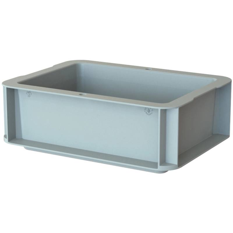 Eurobox-System Box Vollwand 30 x 20 x 12 cm Grau von Eurobox-System