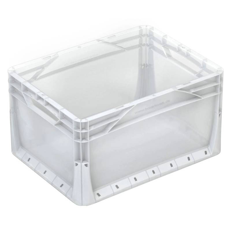 Eurobox-System Box Vollwand mit Griffmulden 40 x 30 x 22 cm Transparent von Eurobox-System