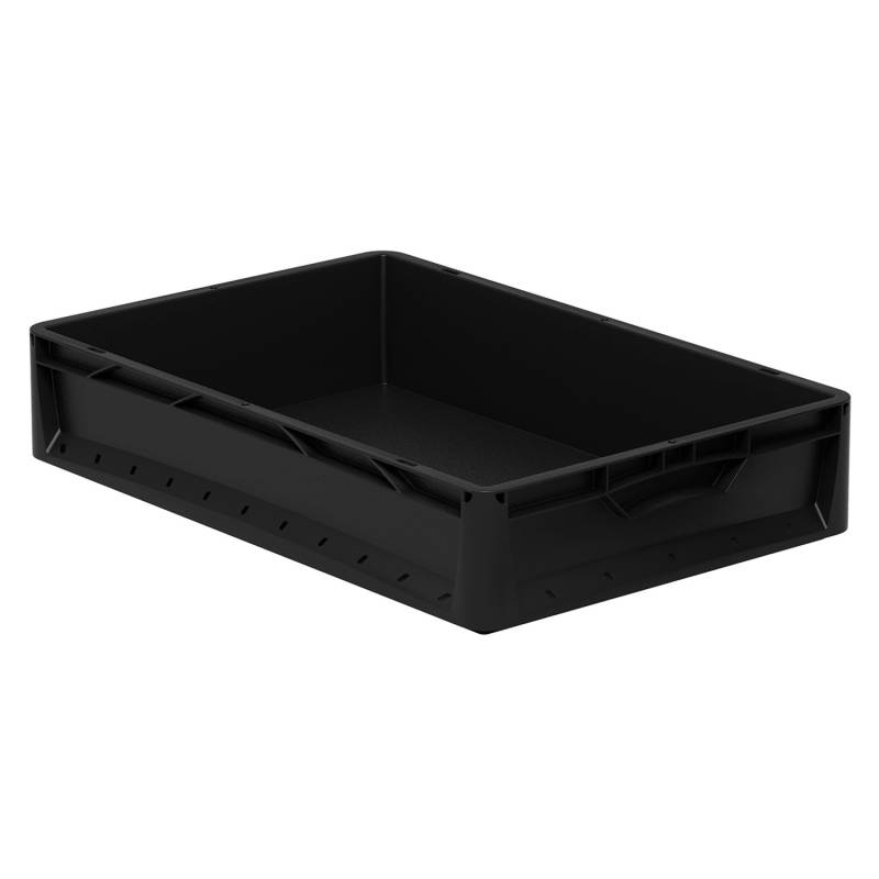Eurobox-System Box Vollwand 60 cm x 40 cm x 12 cm Schwarz von Eurobox-System