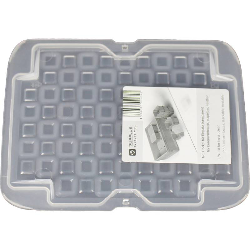 Eurobox-System Deckel für Einsatzk. 1/8 mit Drehstapelfunktion Transparent von Eurobox-System