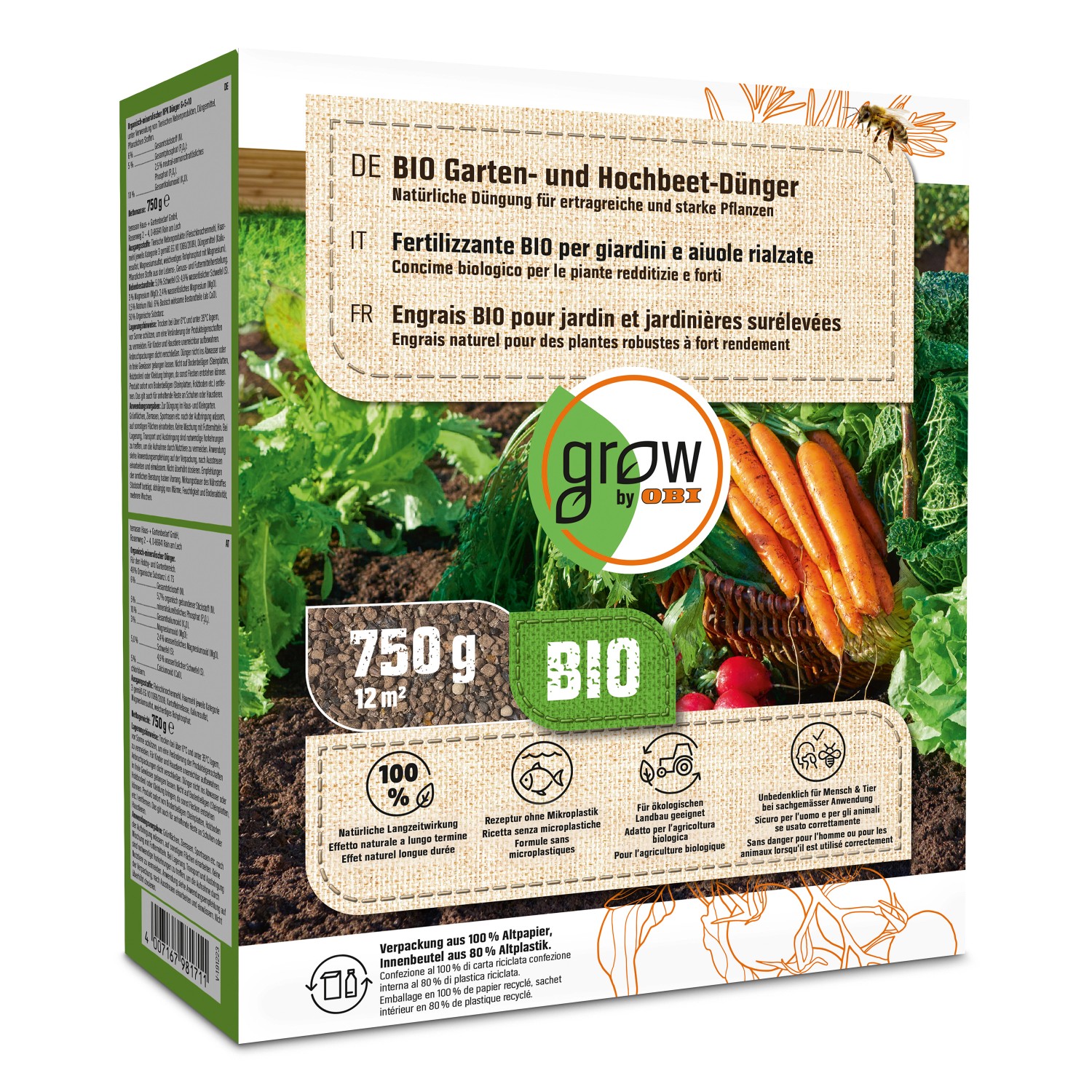 OBI Bio Garten- und Gemüse-Dünger 750 g von GROW by OBI