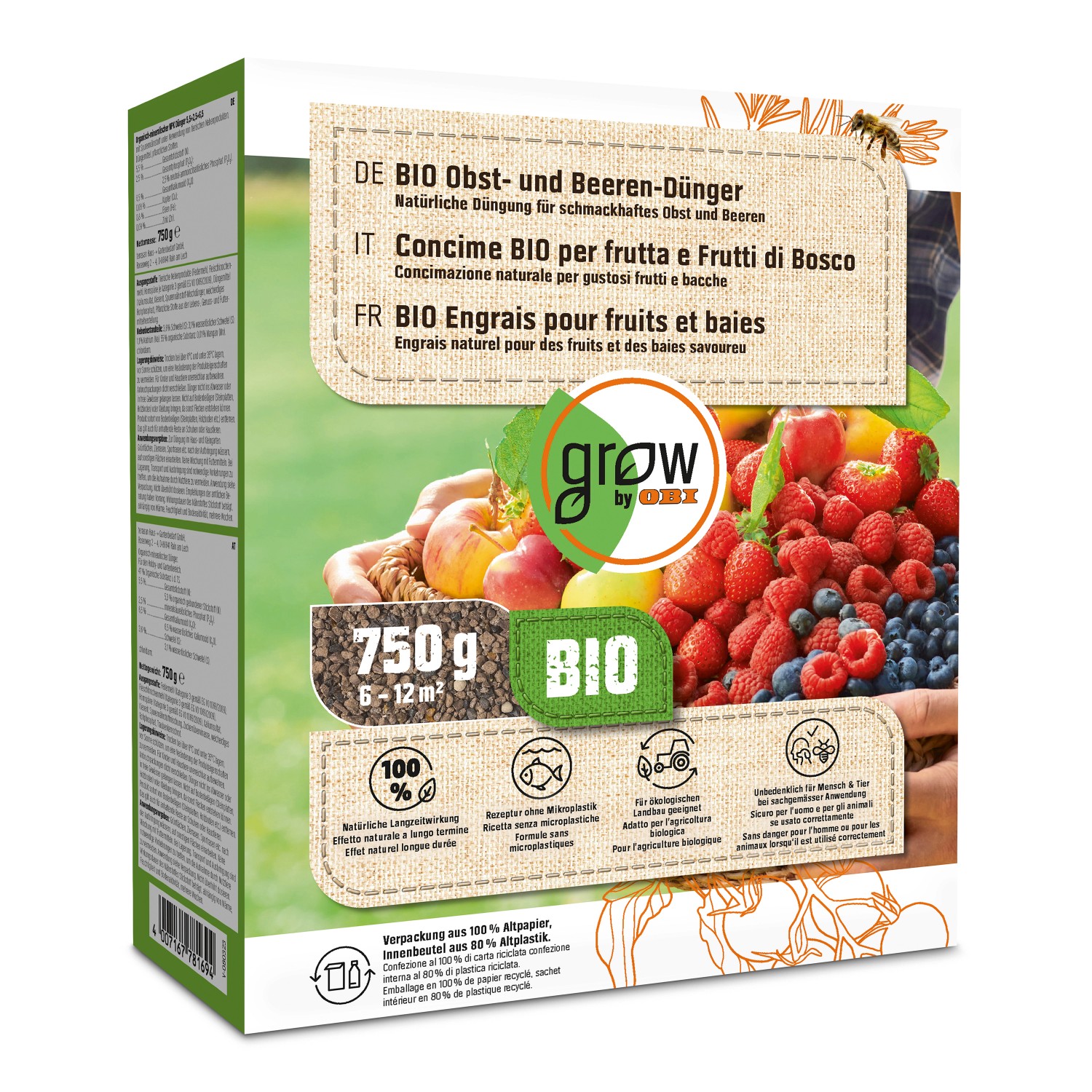 OBI Bio Obst- und Beeren-Dünger 750 g von GROW by OBI