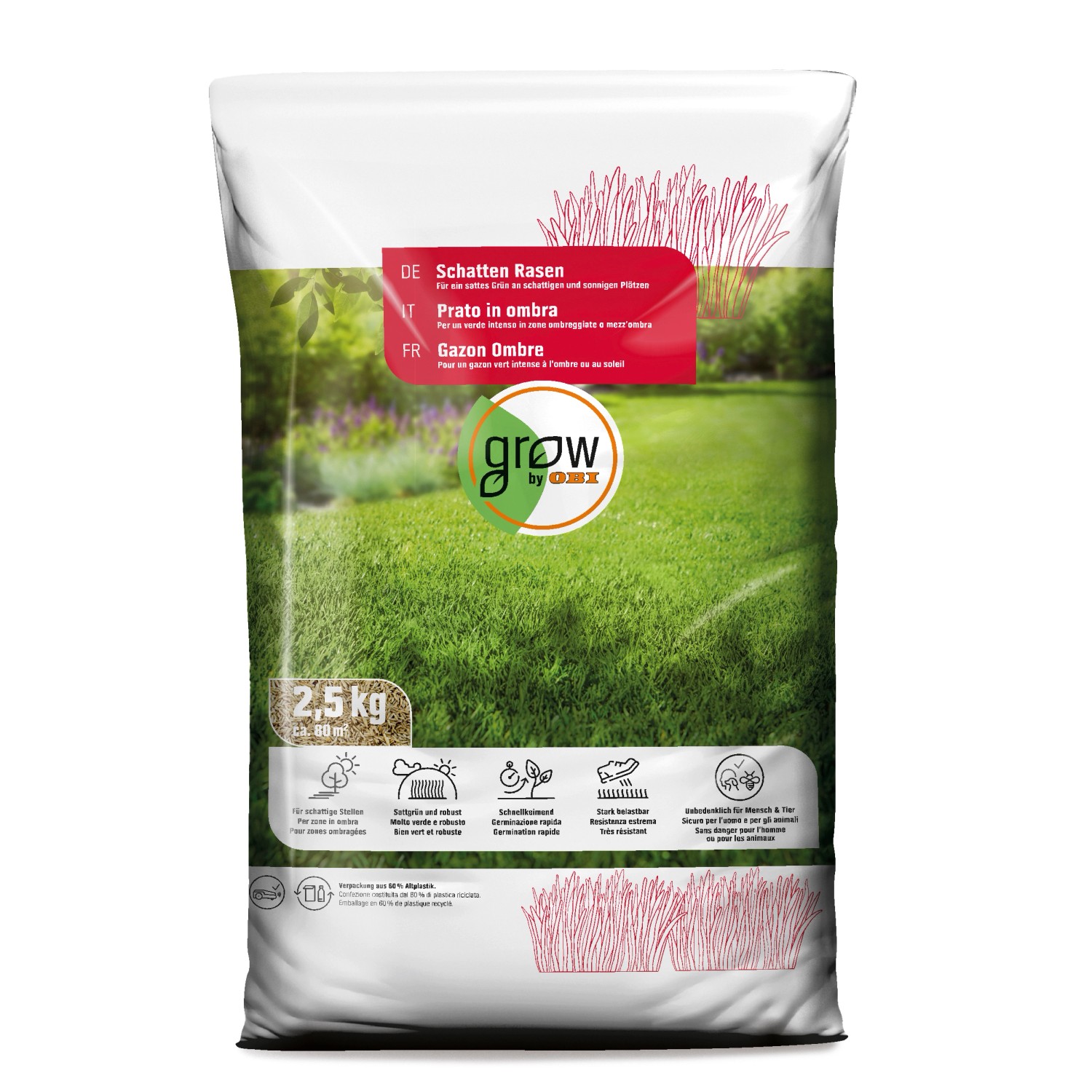 OBI Schatten-Rasen 2,5 kg von GROW by OBI