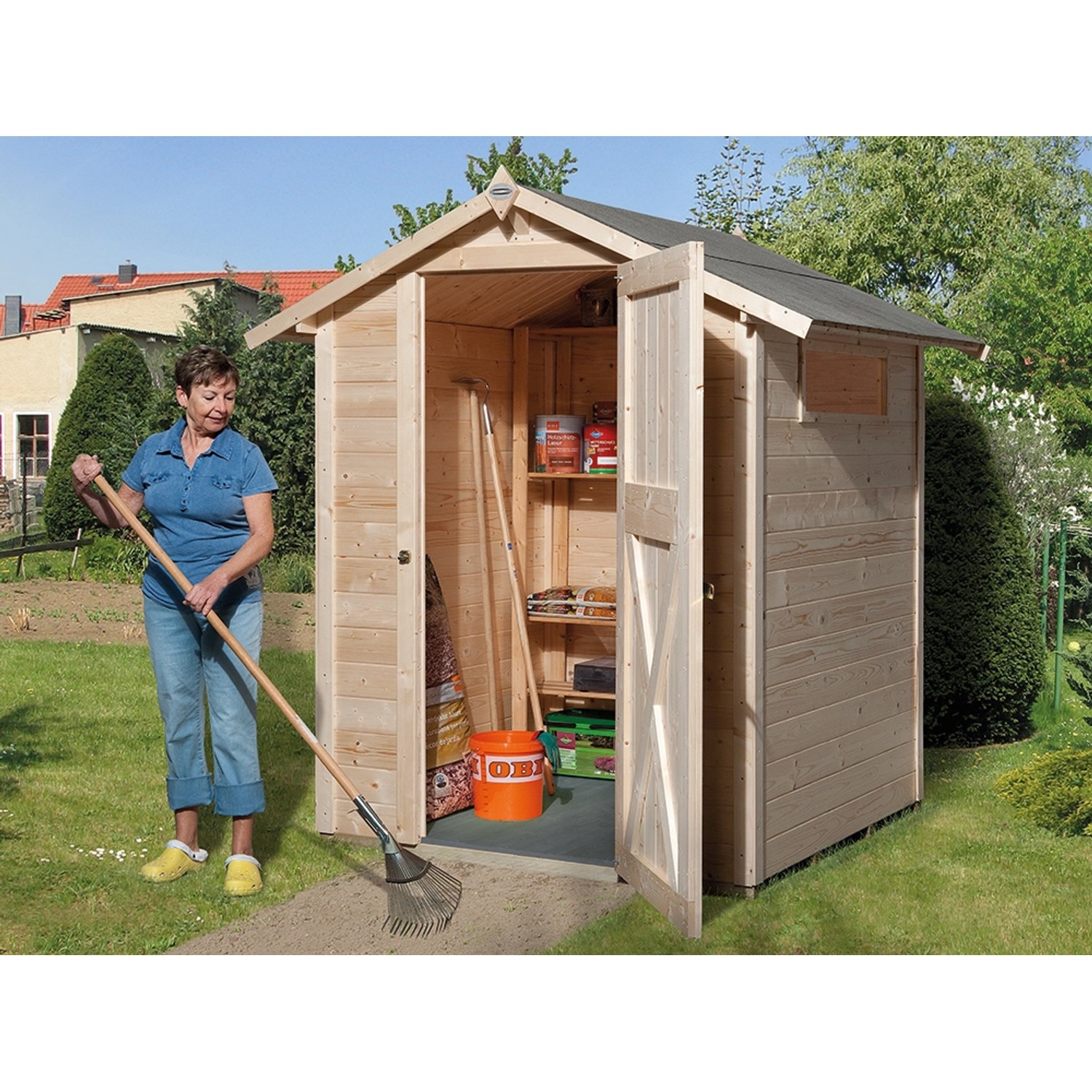 OBI Outdoor Living Holz-Gartenhaus/Gerätehaus Kompakt Satteldach 152 cm x 171 cm von OBI Outdoor Living