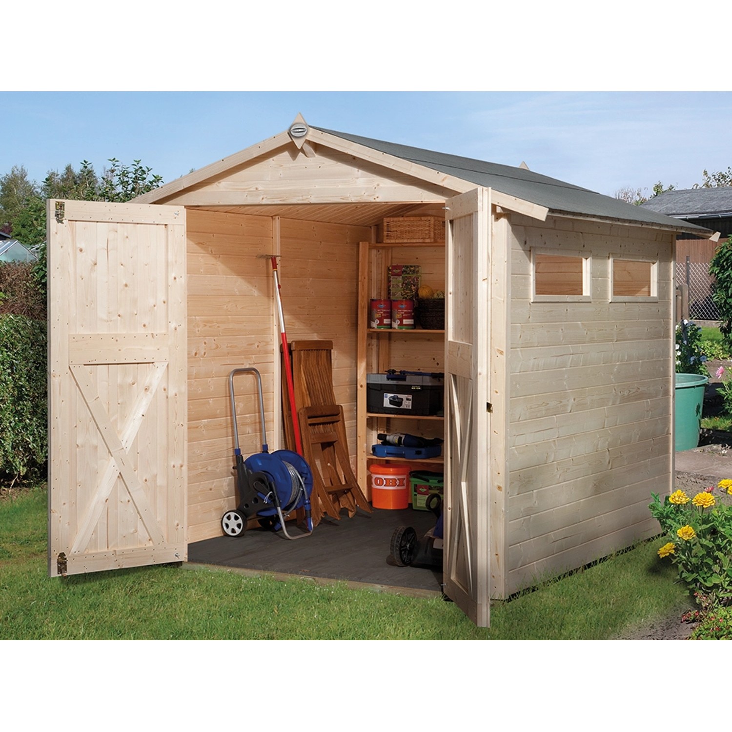 OBI Outdoor Living Holz-Gartenhaus/Gerätehaus Kompakt Satteldach 198 cm x 217 cm von OBI Outdoor Living