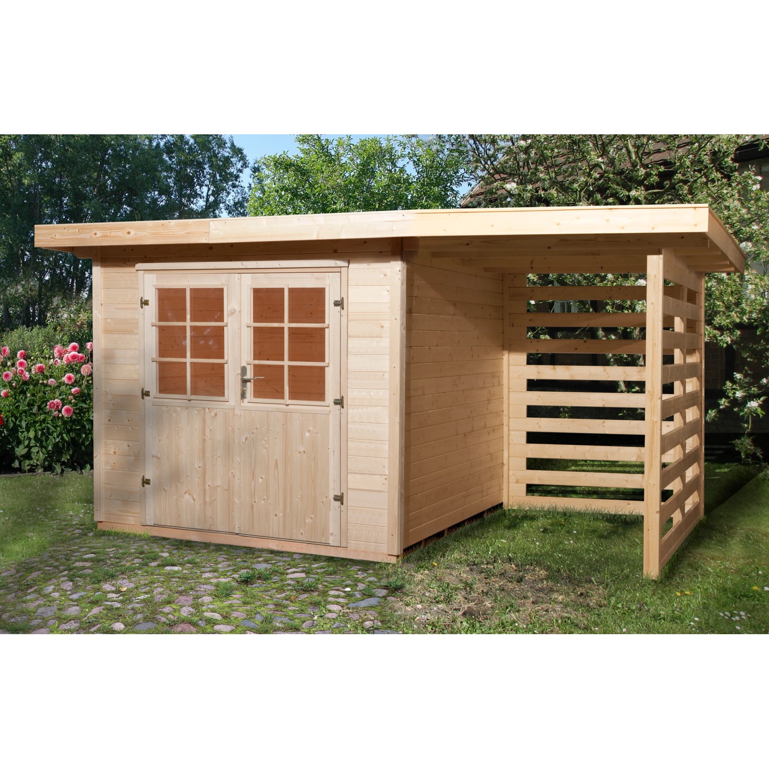 OBI Outdoor Living Holz-Gartenhaus La Spezia Flachdach 385 cm x 314 cm von OBI Outdoor Living