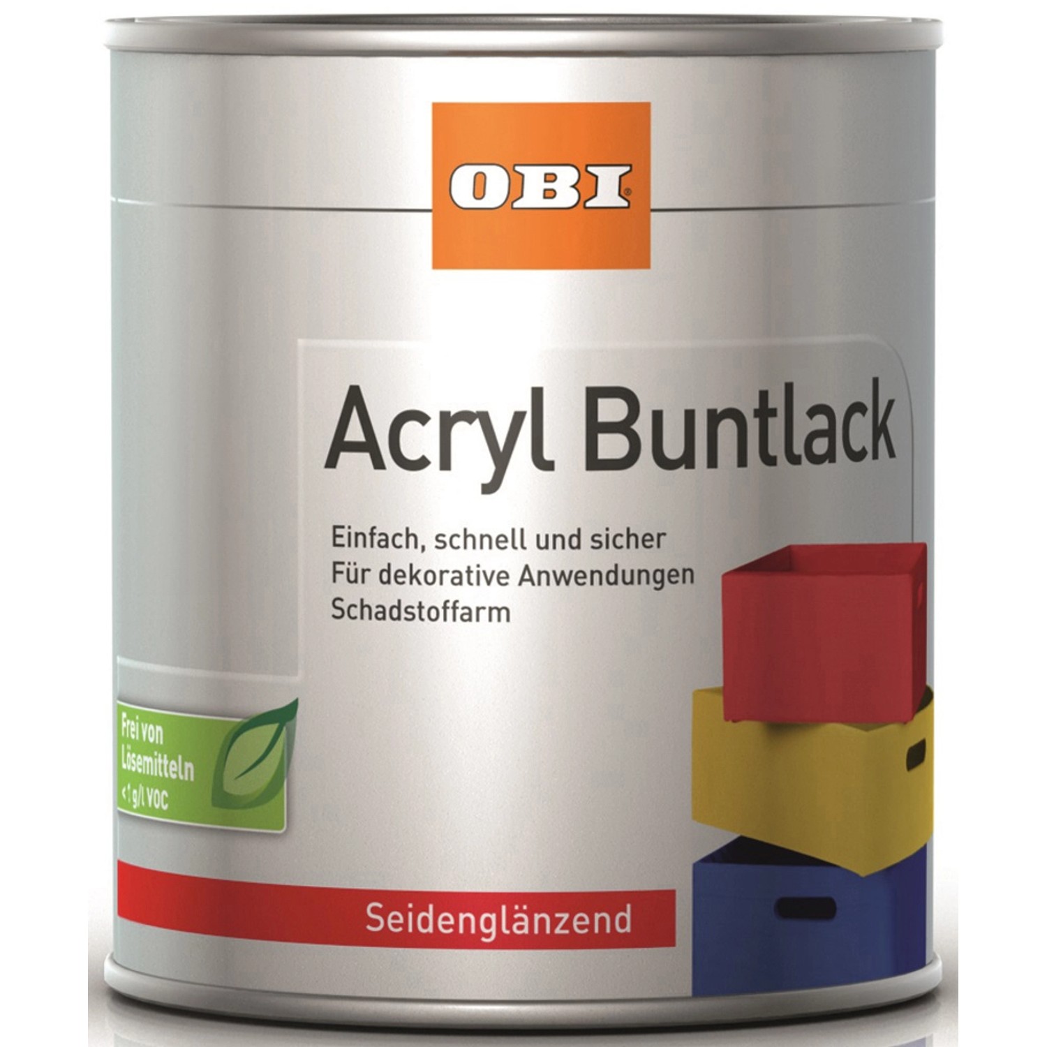 OBI Acryl Buntlack Silbergrau seidenglänzend 500 ml von OBI