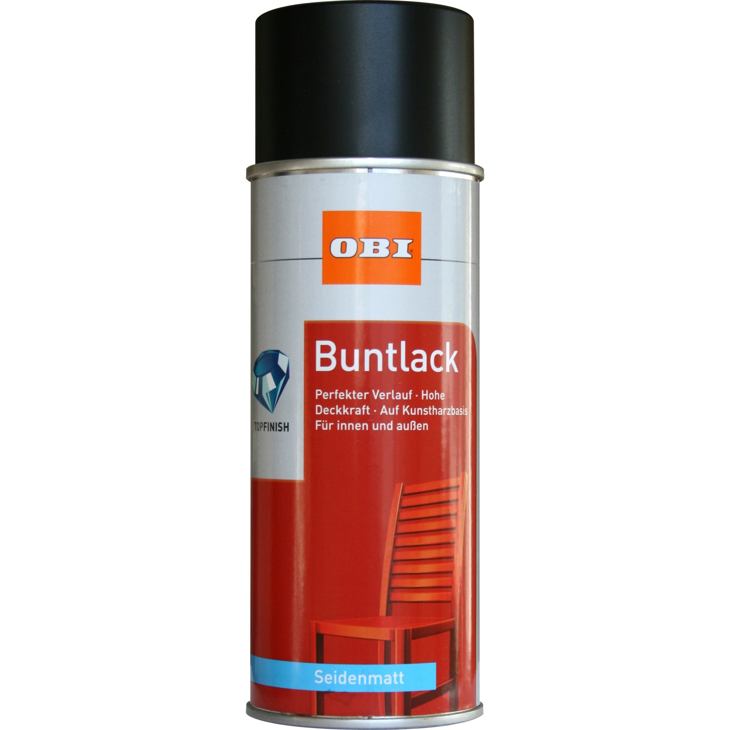 OBI Buntlack Spray RAL 9005 Tiefschwarz seidenmatt 400 ml von OBI