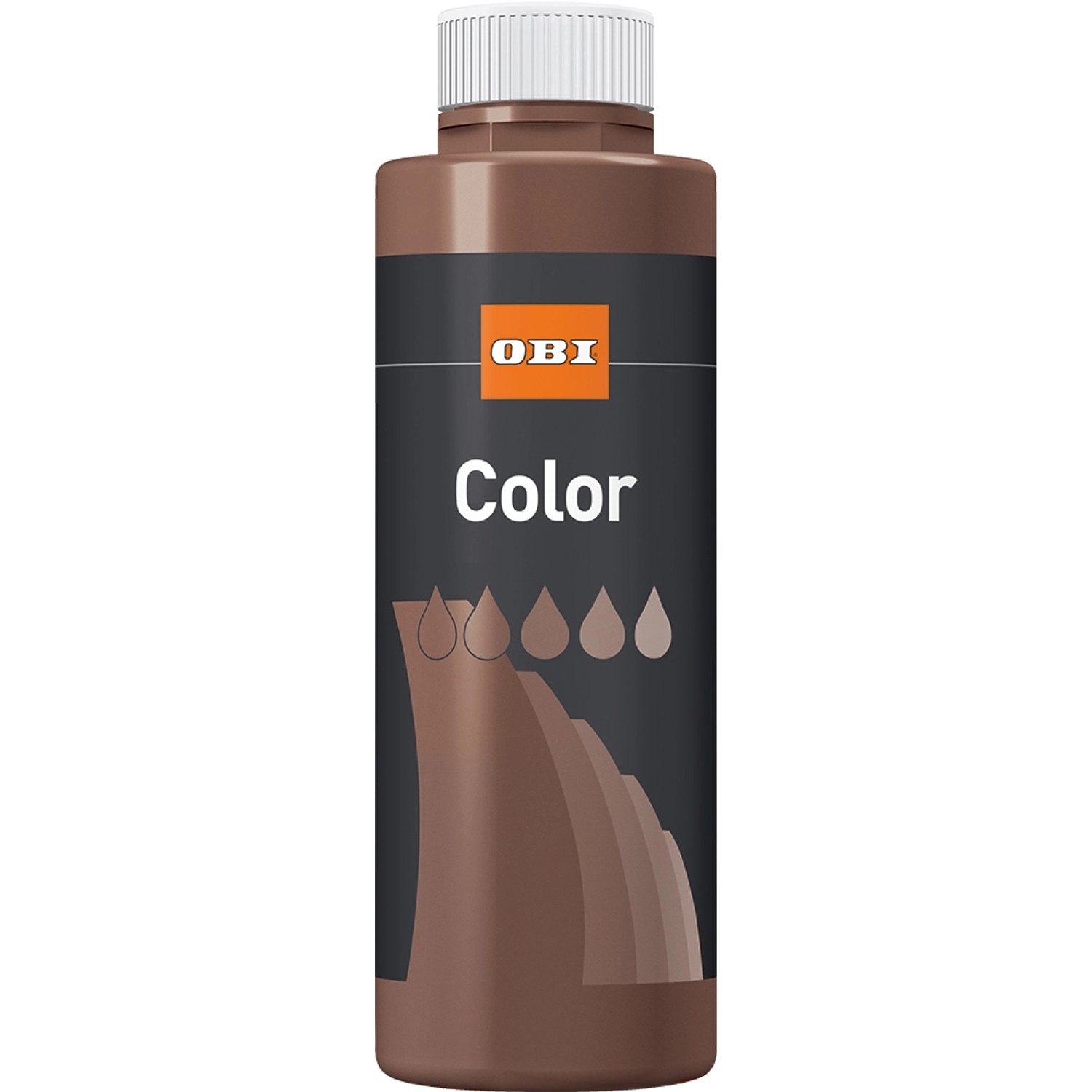 OBI Color  Voll- und Abtönfarbe Dunkelbraun matt 500 ml von OBI