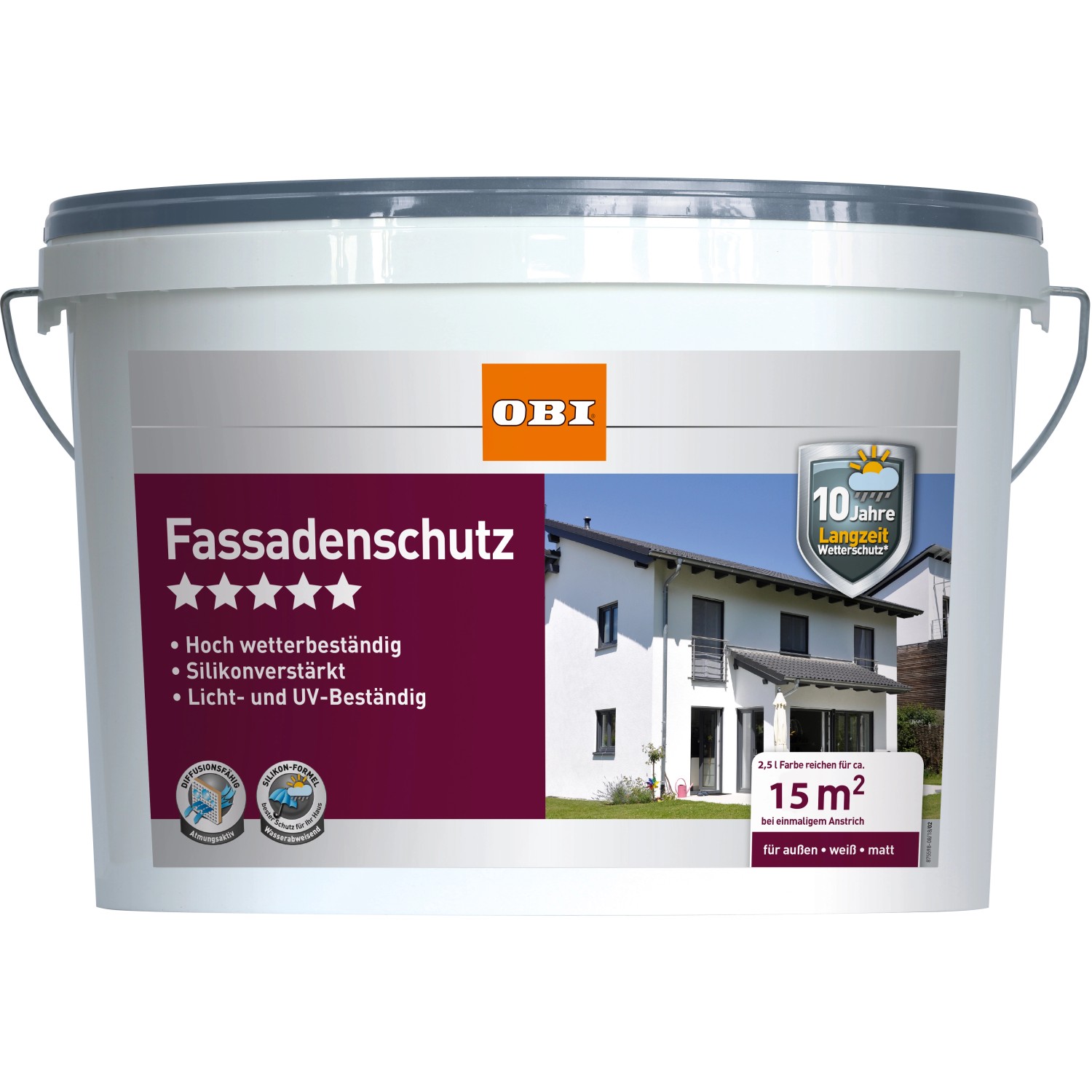 OBI Fassadenschutz Weiß matt 2,5 l von OBI