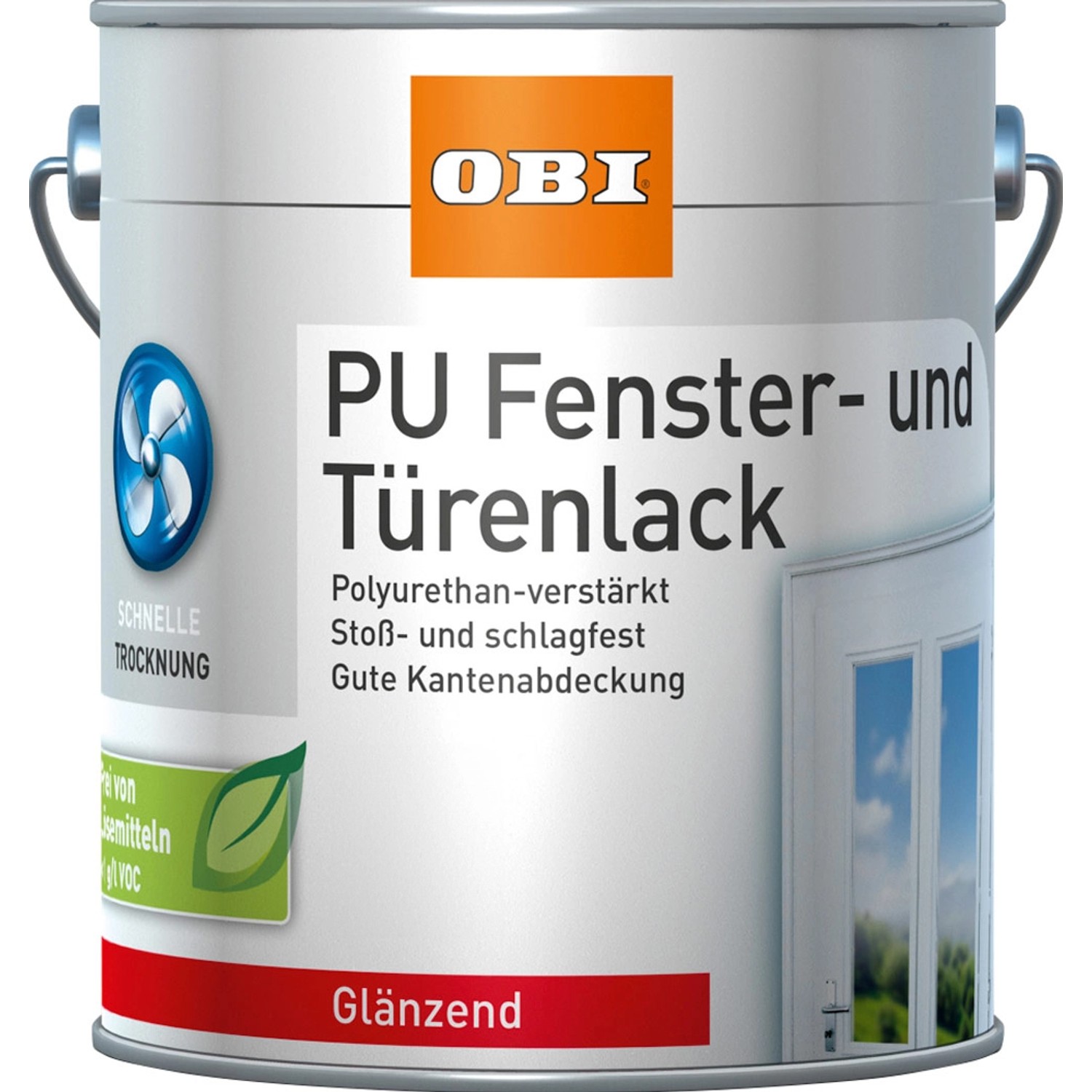 OBI Fenster- und Türenlack Weiß glänzend 2 l von OBI