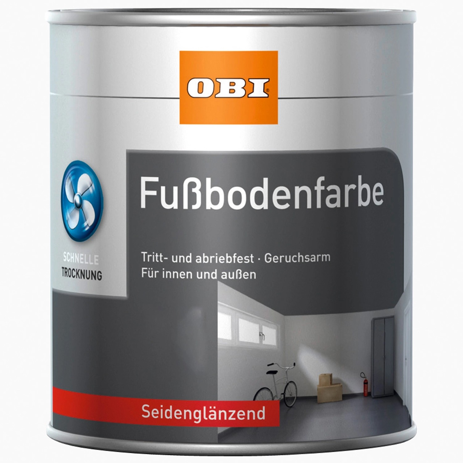 OBI Fußbodenfarbe RAL 7023 Betongrau seidenglänzend 2,5 l von OBI