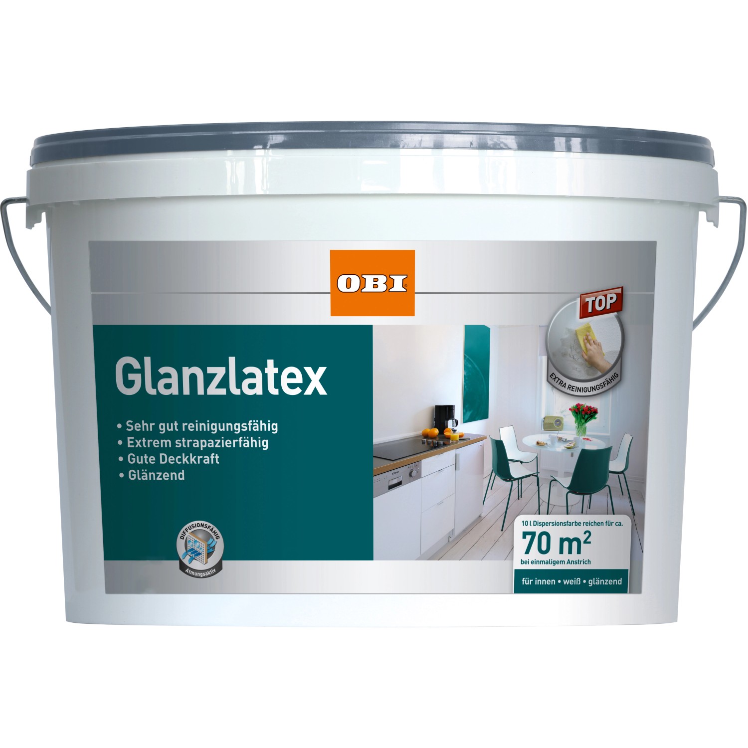 OBI Glanzlatex Weiß glänzend 10 l von OBI