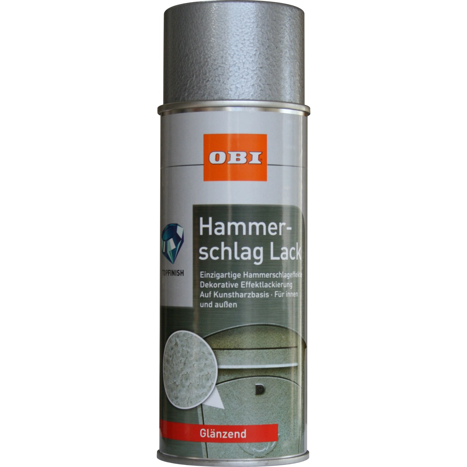 OBI Hammerschlag Lack Spray Silber glänzend 400 ml von OBI