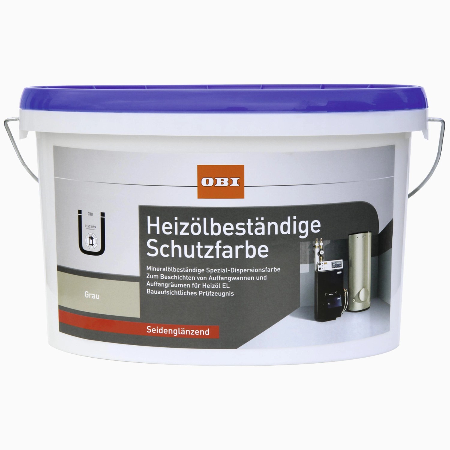 OBI Heizölbeständige Schutzfarbe Grau seidenglänzend 2,5 l von OBI