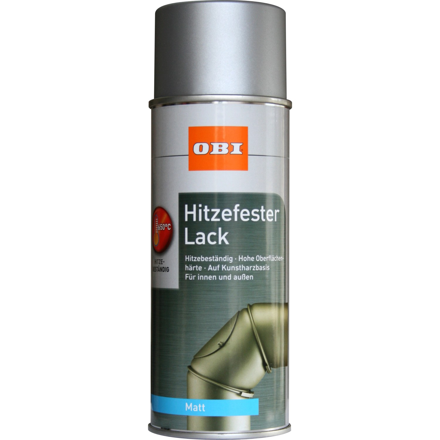 OBI Hitzefester Lack Spray Silber matt 400 ml von OBI