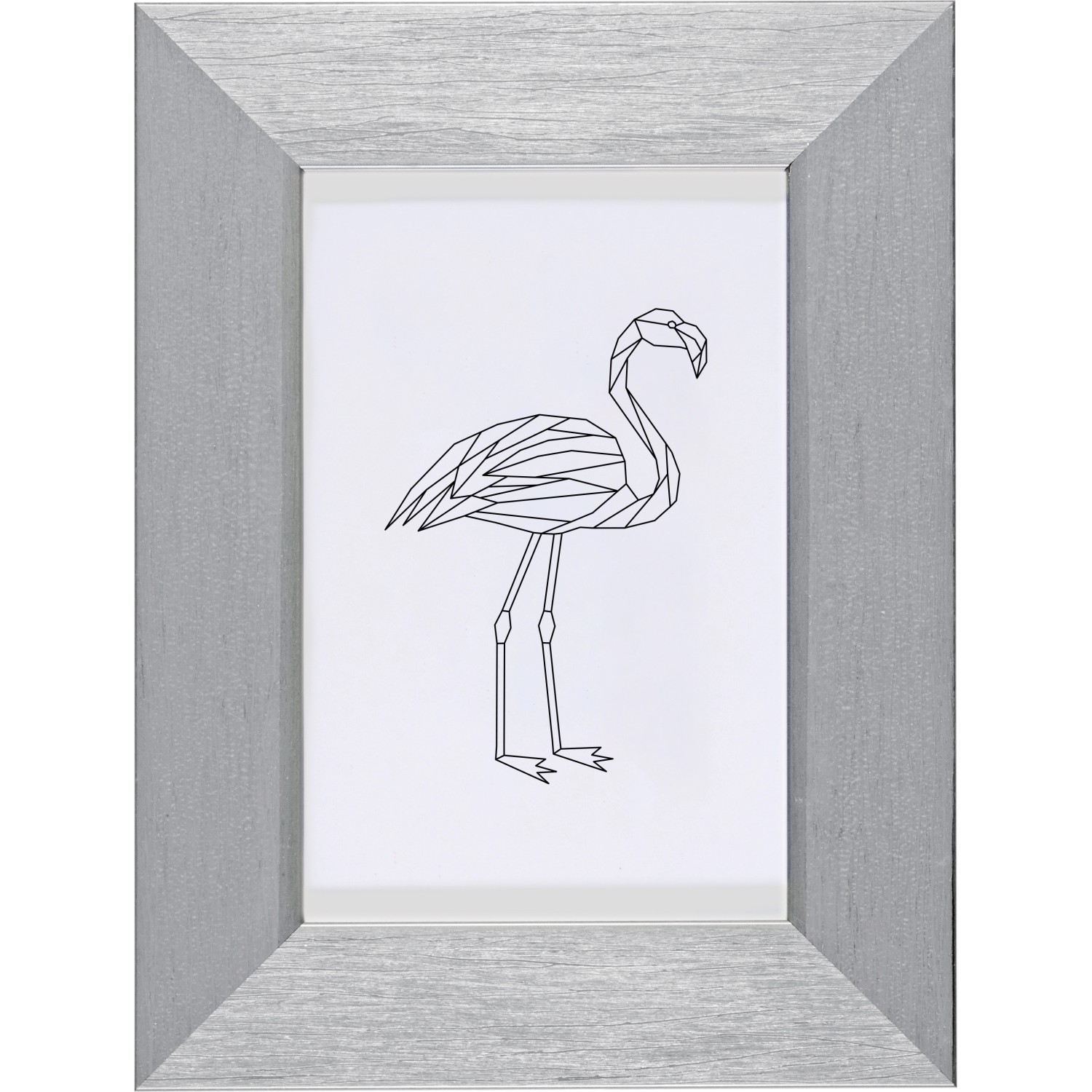 Kunststoffrahmen 10 cm x 15 cm Silber Metallic Look Kunststoffrahmen 10 cm x 15 cm Silber Metallic Look