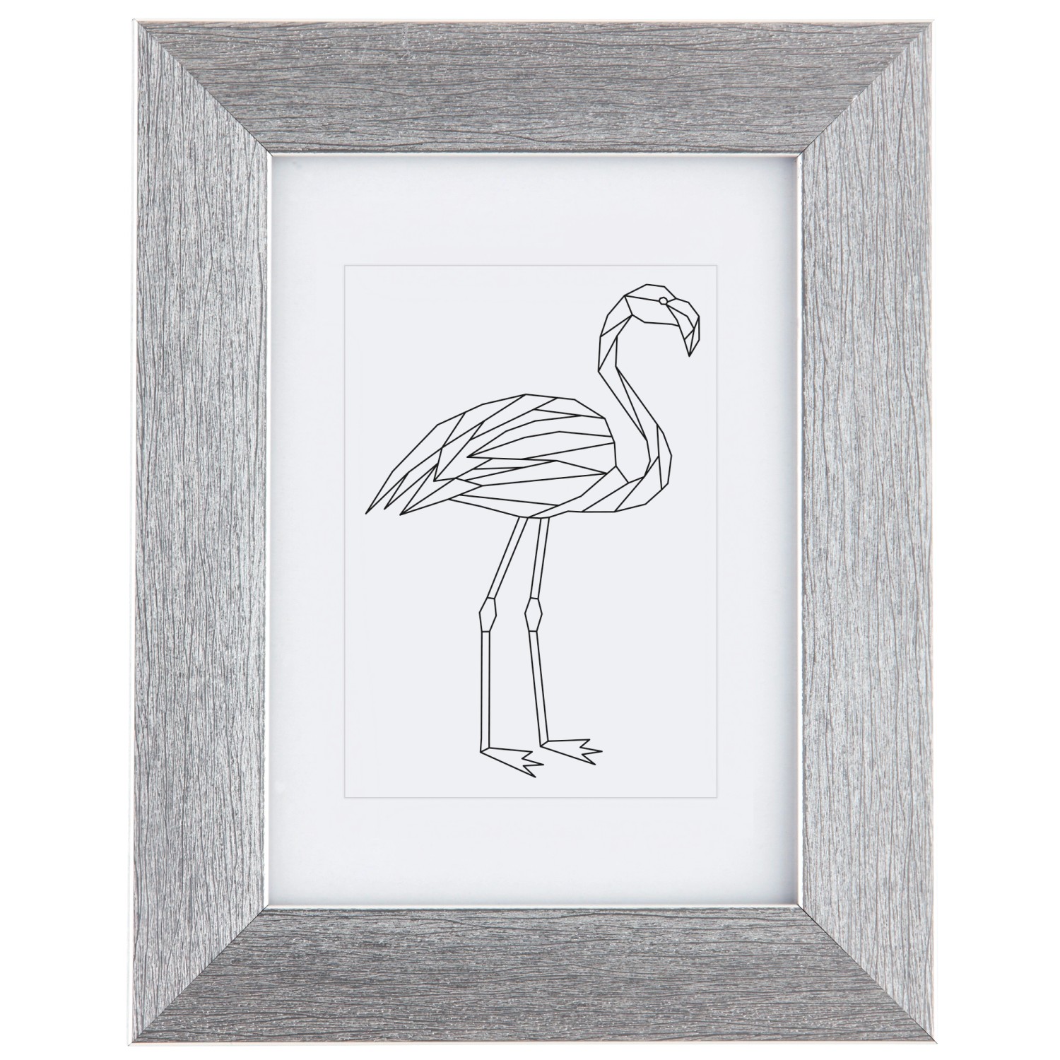 Kunststoffrahmen 13 cm x 18 cm Silber Metallic Look Kunststoffrahmen 13 cm x 18 cm Silber Metallic Look
