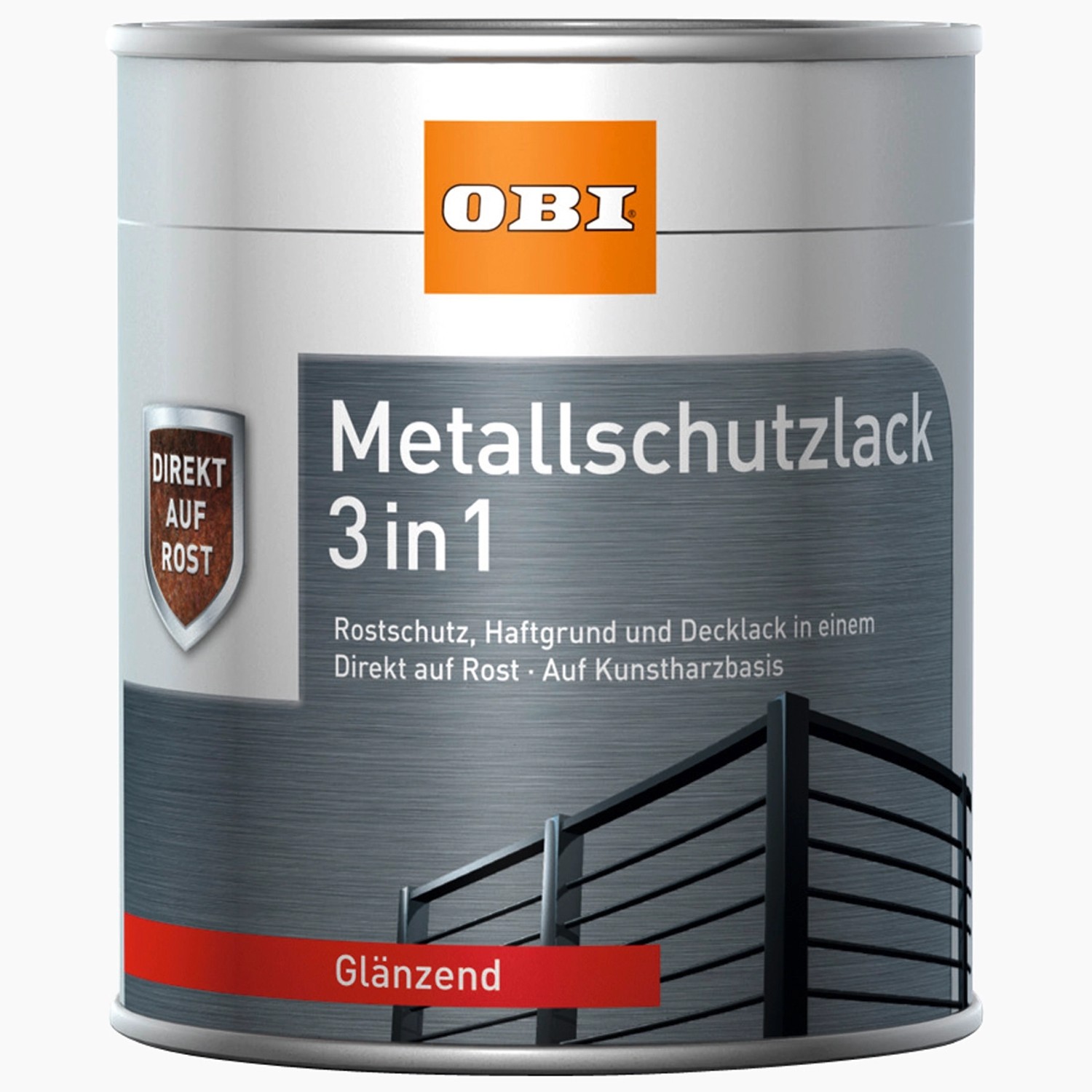 OBI Metallschutzlack 3in1 RAL 9005 Schwarz glänzend 750 ml von OBI
