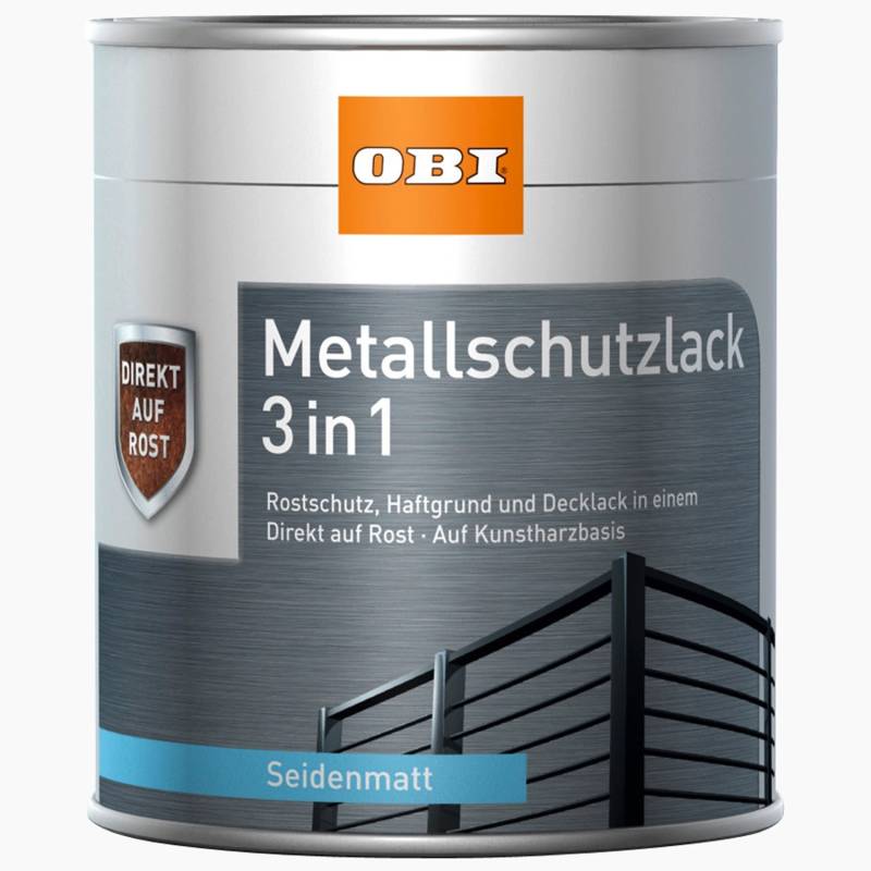OBI Metallschutzlack 3in1 Silber seidenmatt 750 ml OBI Metallschutzlack 3in1 Silber seidenmatt 750 ml von OBI
