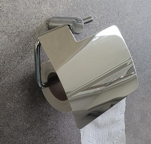 OBI Mindora Toilettenpapierhalter Papierhalter mit Deckel Messing Verchromt von OBI