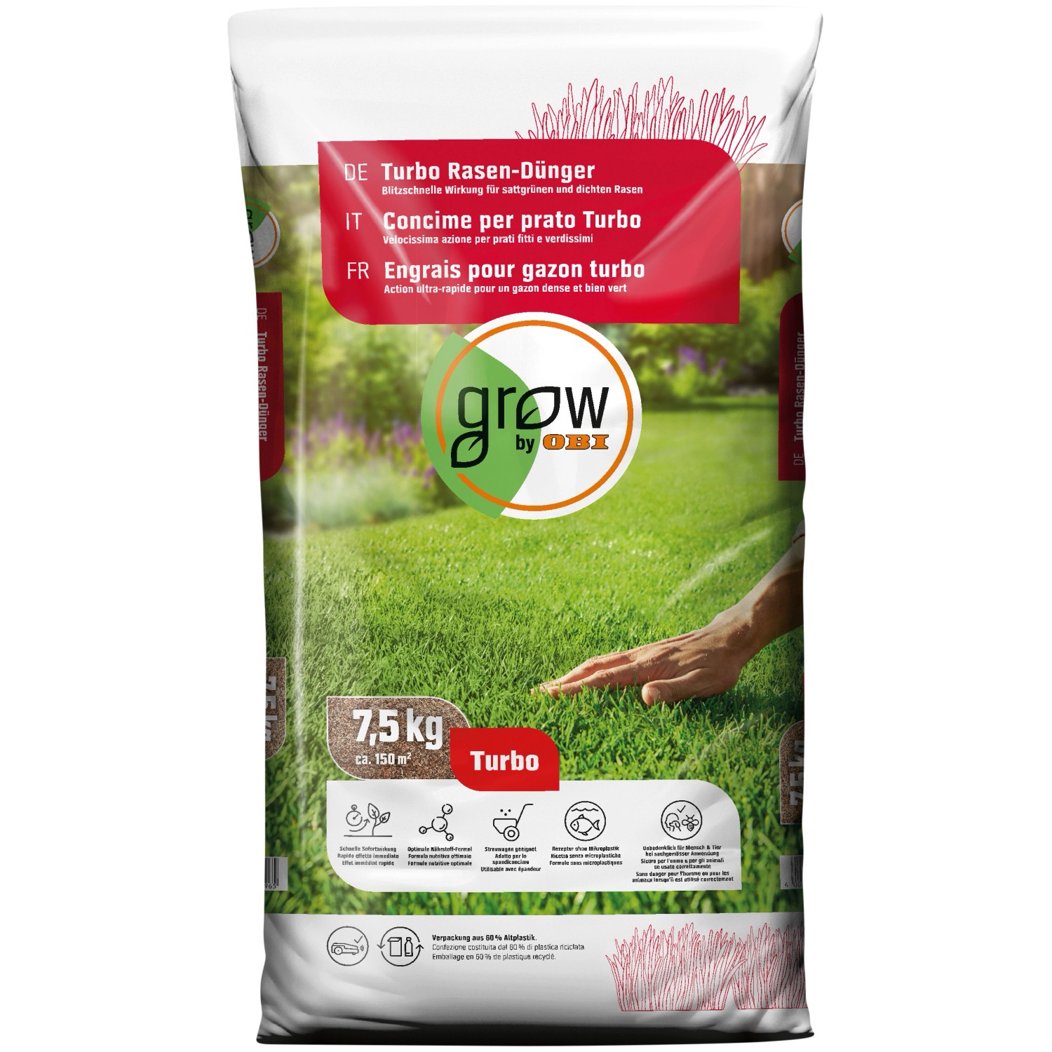 OBI Turbo Rasen-Dünger 7,5 kg von GROW by OBI