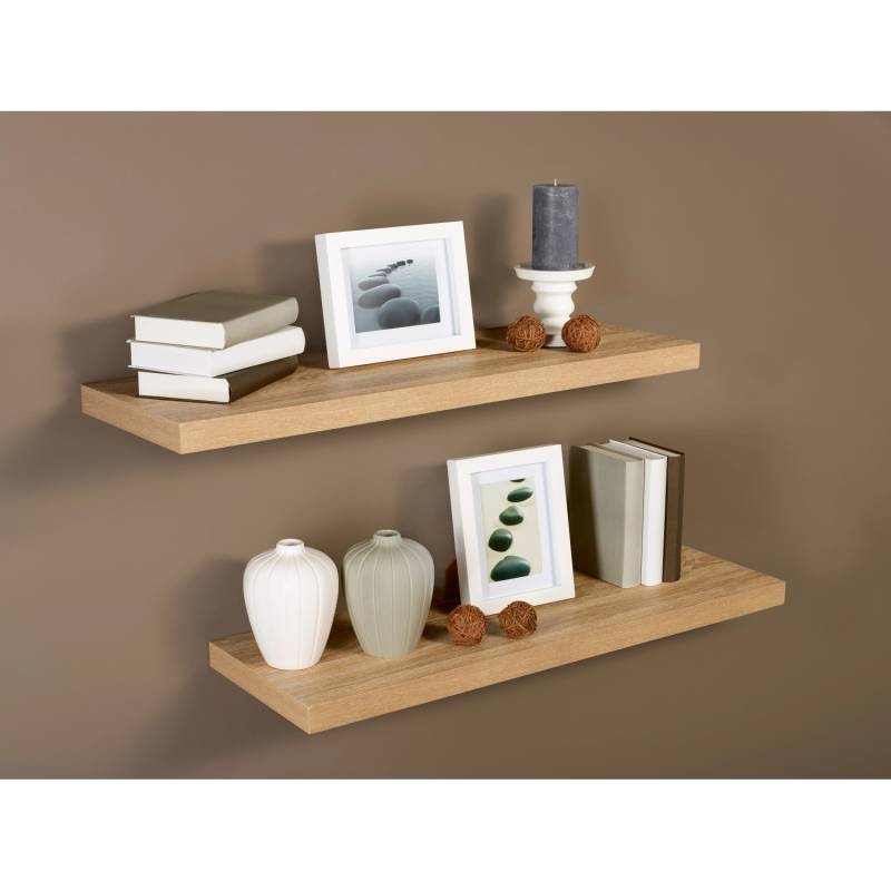 Wandregal Carlton Eiche Hell 59,5 cm x 23,5 cm x 3,8 cm
