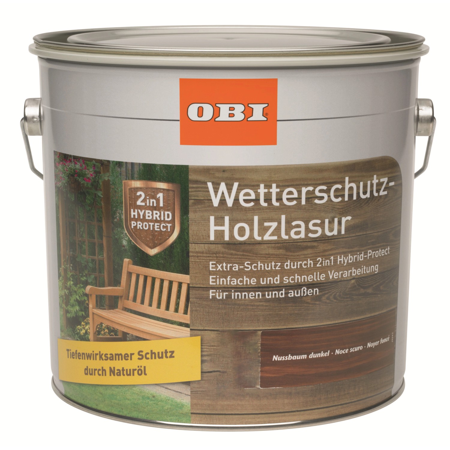 OBI Wetterschutz-Holzlasur 2in1 Teak 4 l von OBI