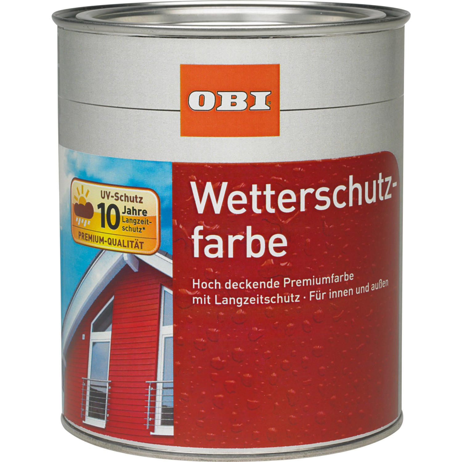 OBI Wetterschutzfarbe Anthrazit seidenmatt 2,5 l von OBI