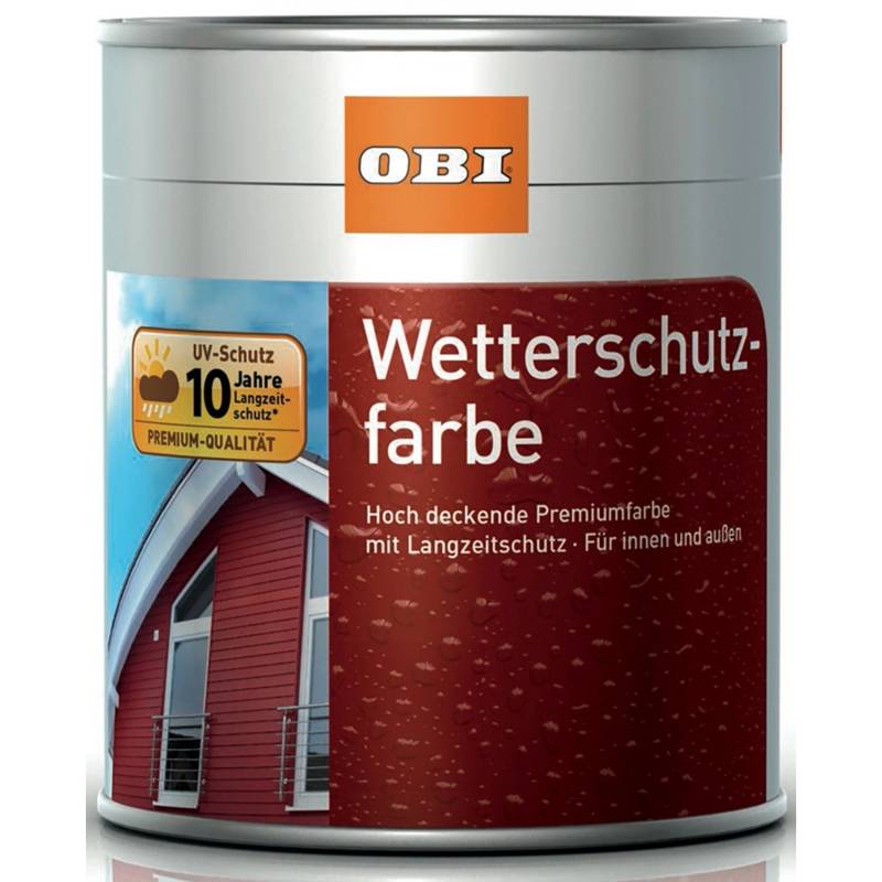 OBI Wetterschutzfarbe Hellelfenbein seidenmatt 2,5 l von OBI