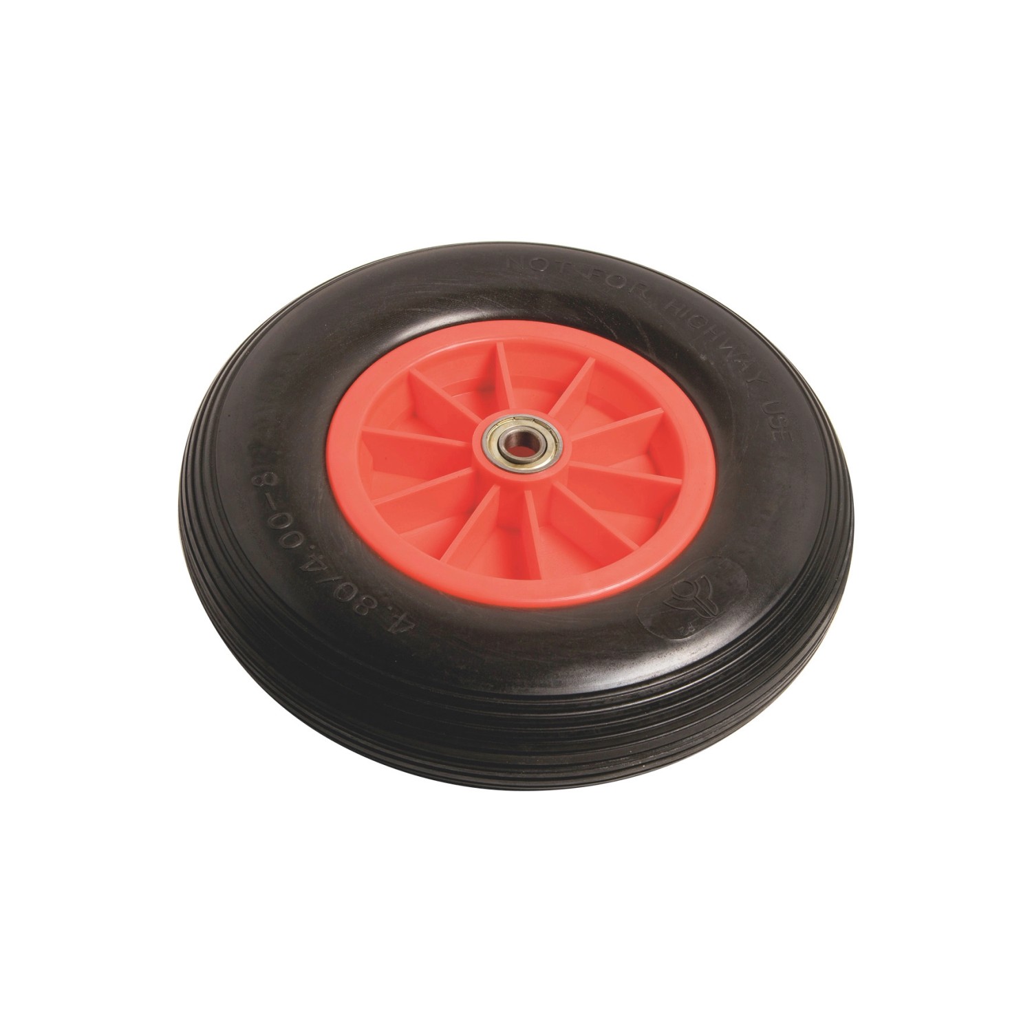 Pannensicheres Rad mit Kunststofffelge Rillenprofil Ø 400 mm 100 kg Rot-Schwarz Pannensicheres Rad mit Kunststofffelge Rillenprofil Ø 400 mm 100 kg Rot-Schwarz von OBI