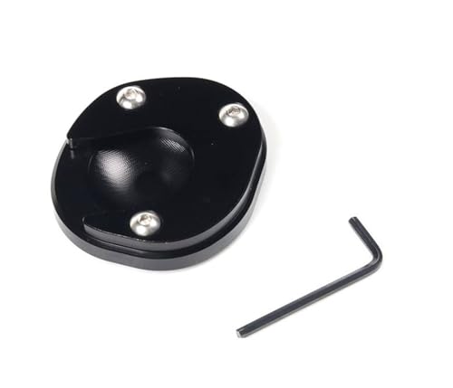 OBIOZZ Ständerverlängerungspad Für FB Mondial HPS 125 HPS 300 Hipster HPS125 Motorrad Kickstand Fuß Seitenständer Vergrößern Verlängerung Pad Regal Stop Seitenständer Platte (Color : Schwarz) von OBIOZZ