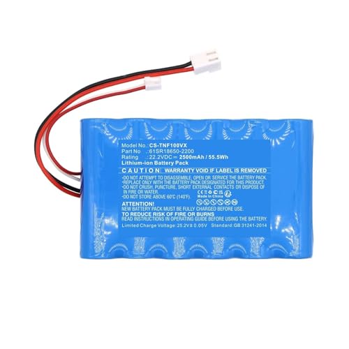 OBLIBQOE 22,2 V 2500 MAh / 55,5 Wh Nass-Trockensauger-Akku | Kompatibel Mit Tineco WV251, FW020100US, FW15M-01, HF10E-01, IFLOOR IPX4 | Ersatzakku-Zubehör von OBLIBQOE