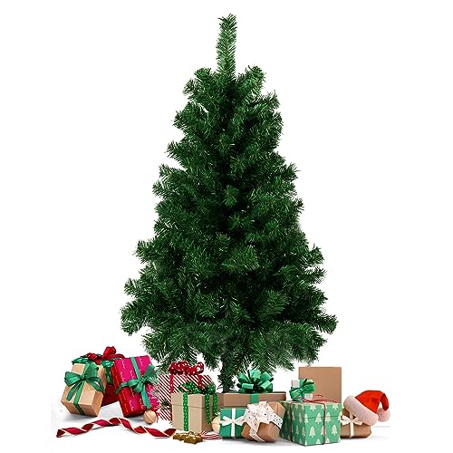 Künstlicher PVC Weihnachtsbaum 120cm (Ø ca. 66 cm), Grün Tannenbaum Christbaum Tanne Unecht Weihnachtsdeko, inkl. Metall Christbaum Ständer, Weihnachtsbäume als Weihnachtsdeko Innen (4ft) von OBLLER